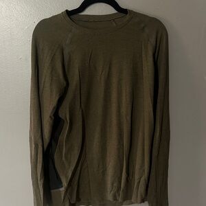 lululemon athletica Men's Khaki Long Sleeve Tee